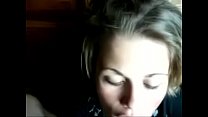 Teacking her how to suck my cock