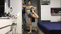 Beautiful Chinese girl masturbate after yoga | xchinesecam.com