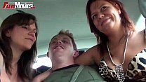 FUN MOVIES Public Amateur Threesome in the car