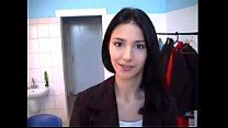 Hot cute brunette blowjob CUMSHOT ON FACE