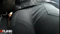 encoxada arrimon ebony ass in bus cum