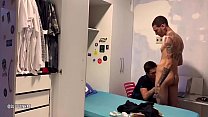 Uncle arrives from a trip and is cute with his nephew