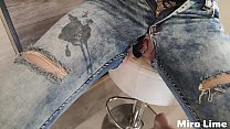 Ripped her jeans and forced to fuck