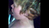 White bitch loves choking on black dick and swallowing cum