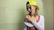 Horny schoolgirl takes a dick and a lolipop in her dirty mouth at the same time - Eva Elfie