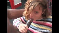 AMATEUR 19 YEAR OLD GETS FACE FUCKED BY A BIG BLACK COCK