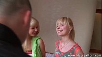 Two sexy body cute blonde teen slutty