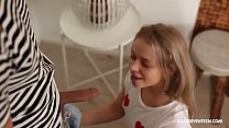 Amazing blonde teen gymnast fucked hard and good