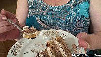 Huge titted m. in law pleases him