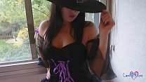 Schoolgirl gets Creampie in her Tight Pussy for Halloween