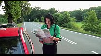 Celine asks for directions and gets pissed on instead