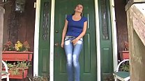 Bursting To Pee, Teenage Girl Can't Hold It Outside of Her Friend's House