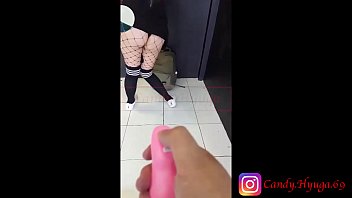 Otaku whore let us record her and also fuck her by the ass, the people watch her