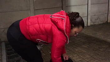 Planet Red Nylon Jacket in Subway