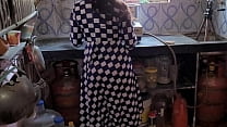 The step brother-in-law took the native sister-in-law in the kitchen