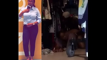 Cheating New York & Co. Manager Catching Backshots in Stockroom While Husband Waits To Take Her To Lunch